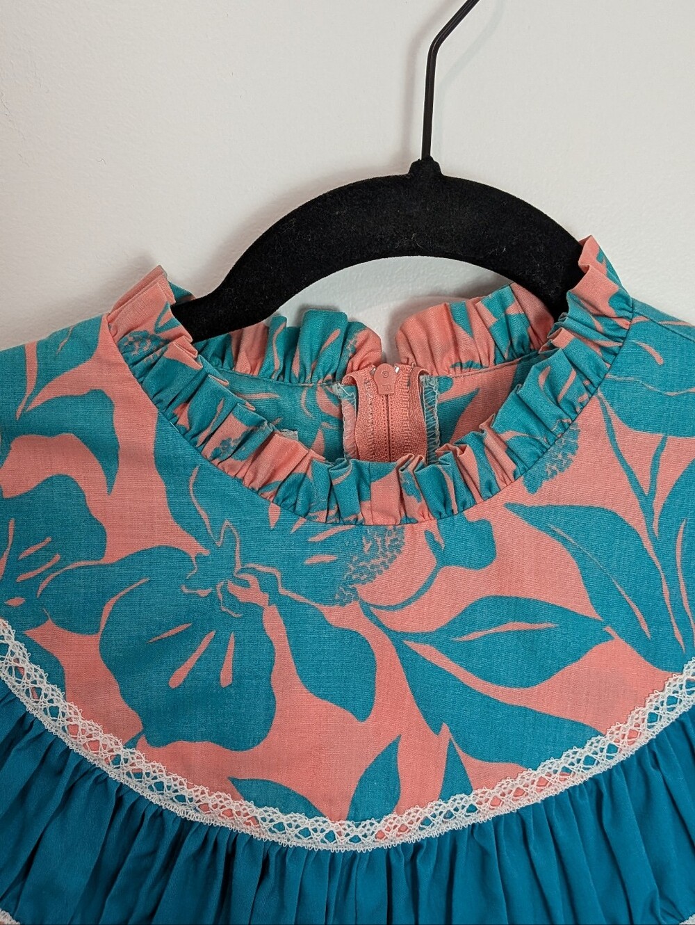 Vintage T&L Muumuu Factory Handmade Haiwiann Maxi Dress Floral Vacation Size S - Picture 6 of 10
